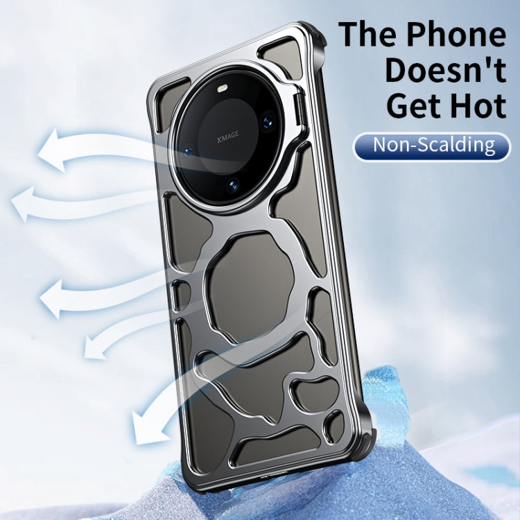 For Huawei Mate 60 Auspicious Cloud Series MagSafe Metal Phone Case with Bracket(Grey) - Huawei Cases by PMC TechLife | Online Shopping South Africa | PMC TechLife | Buy Now Pay Later Mobicred