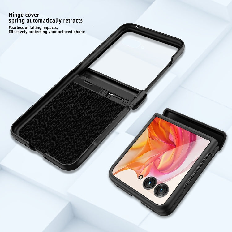 For Motorola Razr 50 Ultra Integrated Fold Hinge Grid Texture Phone Case(Purple) - free shipping - PMC TechLife - Order now!
