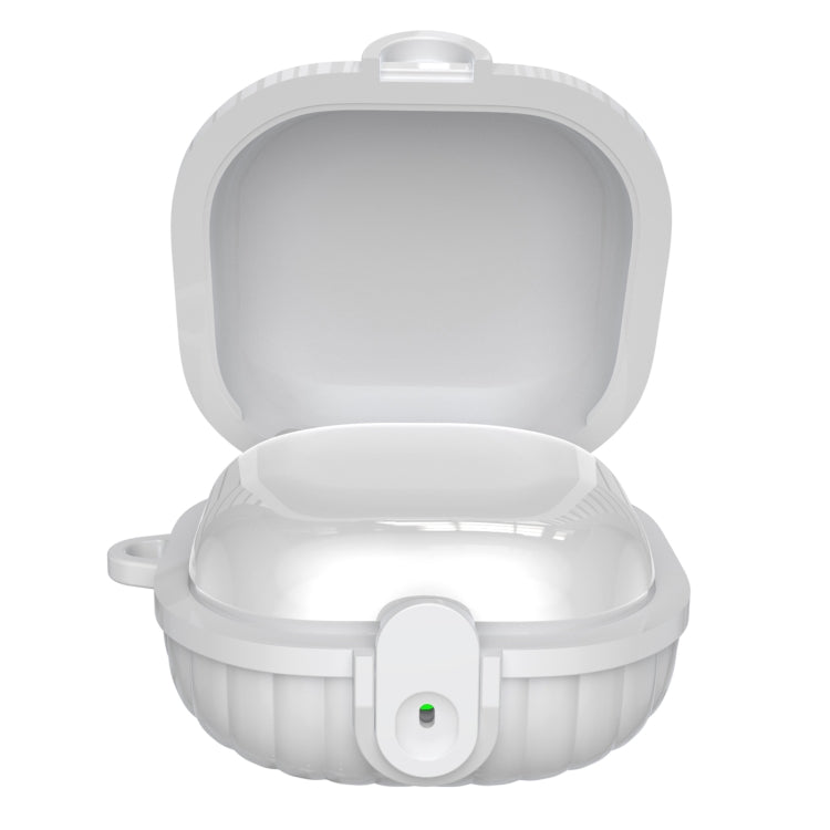 For Samsung Galaxy Buds2 Shell Look Earbuds Box Protective Case with Security Lock(White) - free shipping - PMC Jewellery - Order now!