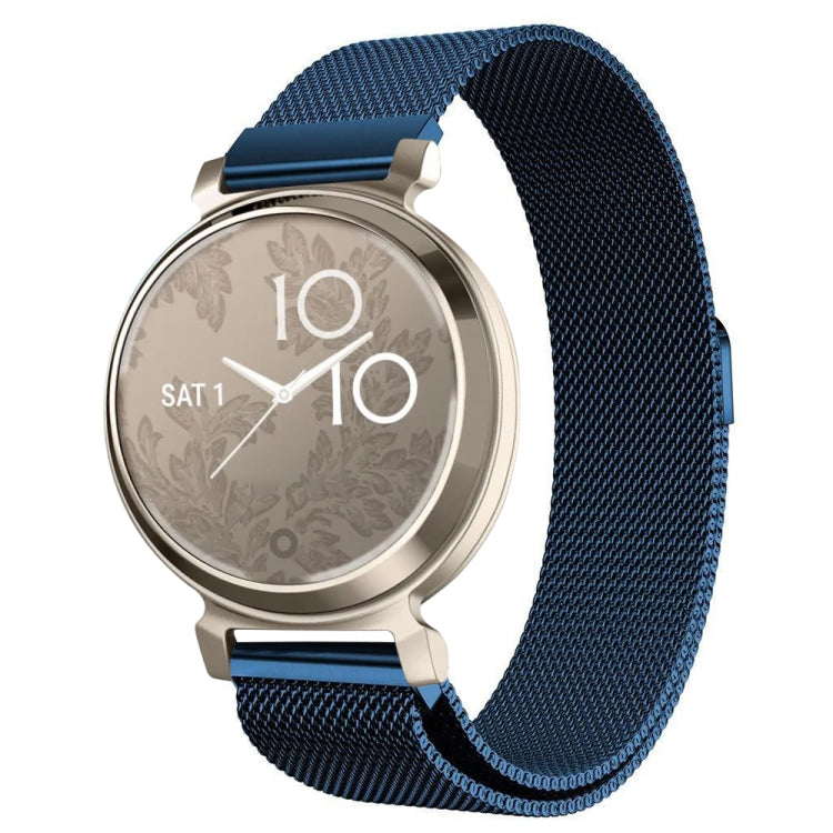 For Garmin Lily 2 14mm Milan Stainless Steel Watch Band(Blue) - Watch Bands by PMc TechLife | Online Shopping South Africa | PMc TechLife | Buy Now Pay Later Mobicred