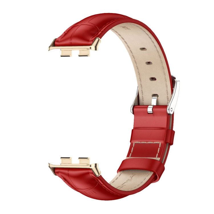 For Honor Band 10 / 9 MIJOBS Cowhide Leather Watch Band(Bamboo Red Light Gold) - free shipping - PMc TechLife - Order now!