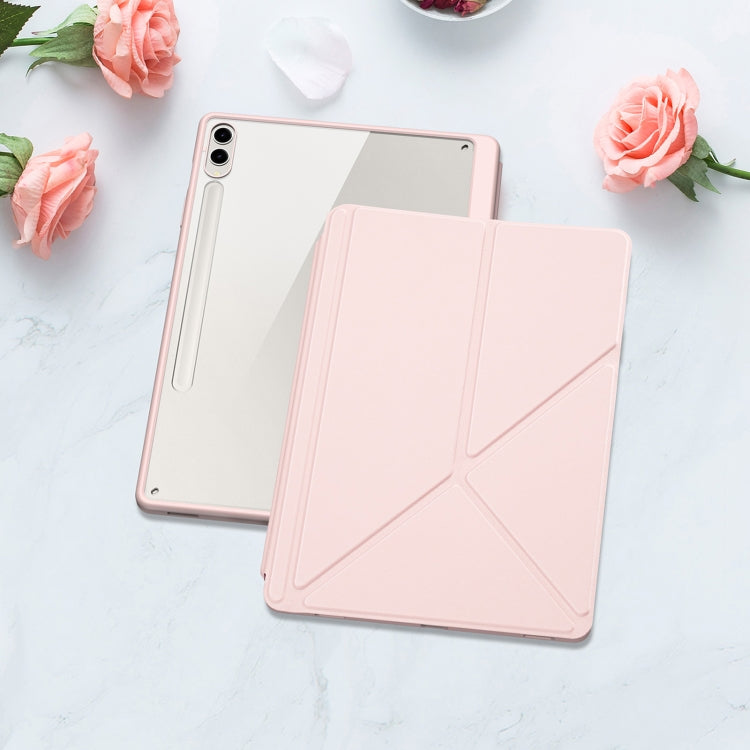 For Samsung Galaxy Tab S9+ / S9 FE+ DUX DUCIS Magi Series Smart Leather Tablet Case(Pink) - free shipping - PMC Jewellery - Order now!