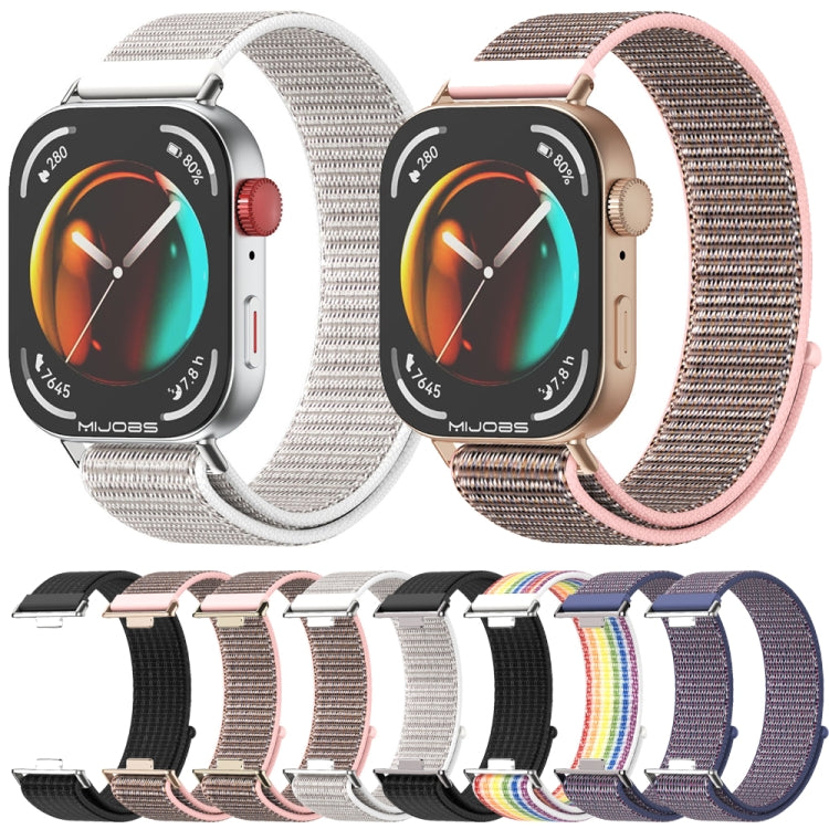 For Huawei Watch Fit3 MIJOBS Breathable Nylon Loop Watch Band(Pink Sand Rose Gold) - free shipping - PMc TechLife - Order now!