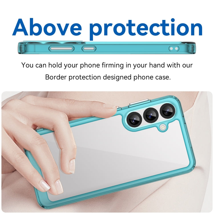 For Samsung Galaxy S25+ 5G Colorful Series Acrylic Hybrid TPU Phone Case(Transparent Blue) - Galaxy S25+ 5G Cases by PMC Jewellery | Online Shopping South Africa | PMC Jewellery | Buy Now Pay Later Mobicred