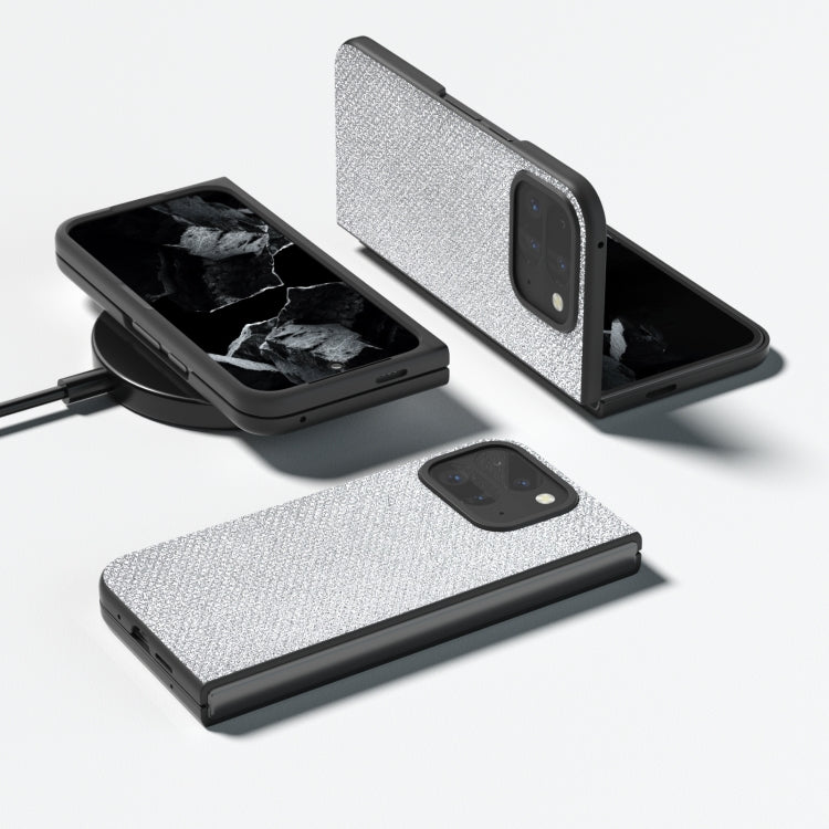 For Google Pixel 9 Pro Fold Diamond Frame Edge Full Coverage Phone Case(Jewel Silver) - Google Cases by PMC TechLife | Online Shopping South Africa | PMC TechLife | Buy Now Pay Later Mobicred