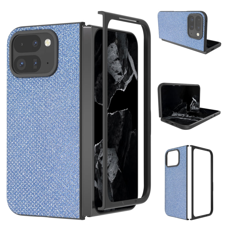 For Google Pixel 9 Pro Fold Diamond Frame Edge Full Coverage Phone Case(Sapphire Blue) - Google Cases by PMC Jewellery | Online Shopping South Africa | PMC Jewellery | Buy Now Pay Later Mobicred