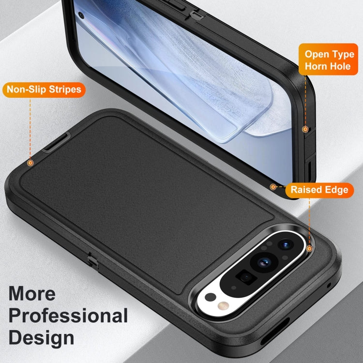 For Google Pixel 9 Pro Life Waterproof Rugged PC + Silicone Phone Case(Black) - Google Cases by PMC TechLife | Online Shopping South Africa | PMC TechLife | Buy Now Pay Later Mobicred