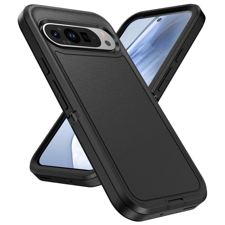 For Google Pixel 9 Life Waterproof Rugged PC + Silicone Phone Case(Black) - Google Cases by PMC TechLife | Online Shopping South Africa | PMC TechLife | Buy Now Pay Later Mobicred