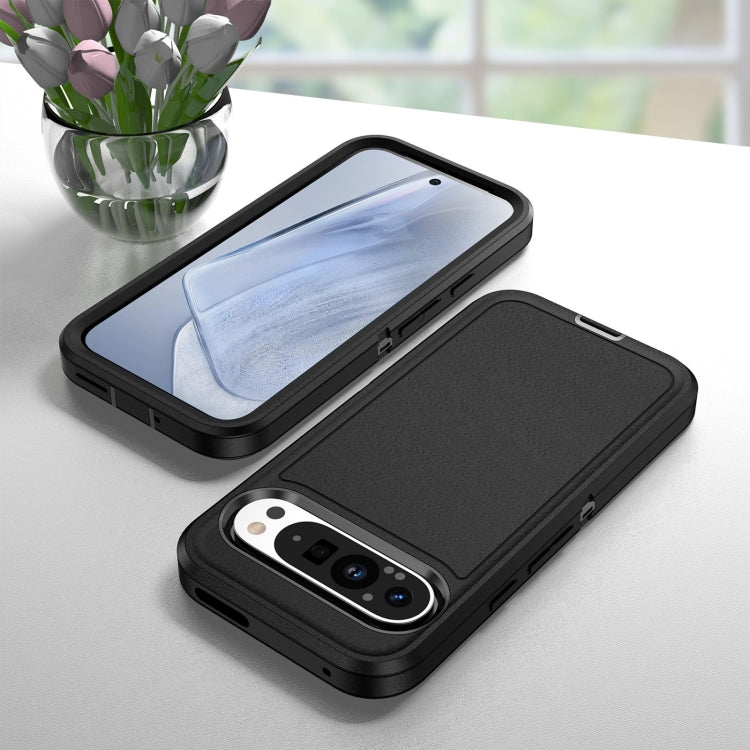 For Google Pixel 9 Life Waterproof Rugged PC + Silicone Phone Case(Black) - Google Cases by PMC TechLife | Online Shopping South Africa | PMC TechLife | Buy Now Pay Later Mobicred