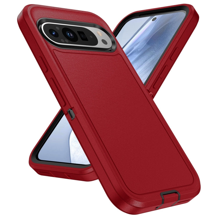 For Google Pixel 9 Life Waterproof Rugged PC + Silicone Phone Case(Red + Black) - Google Cases by PMC TechLife | Online Shopping South Africa | PMC TechLife | Buy Now Pay Later Mobicred