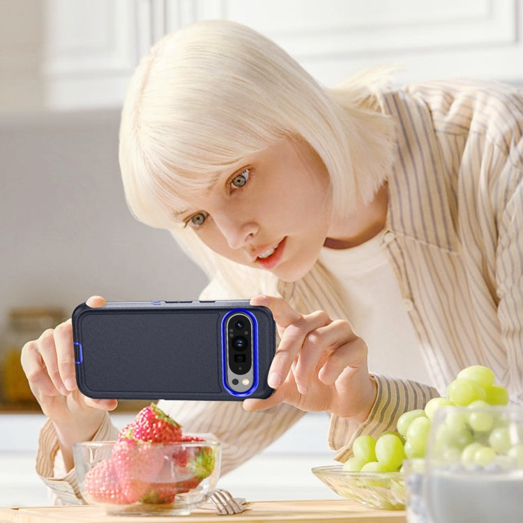 For Google Pixel 9 Life Waterproof Rugged PC + Silicone Phone Case(Dark Blue + Royal Blue) - Google Cases by PMC TechLife | Online Shopping South Africa | PMC TechLife | Buy Now Pay Later Mobicred
