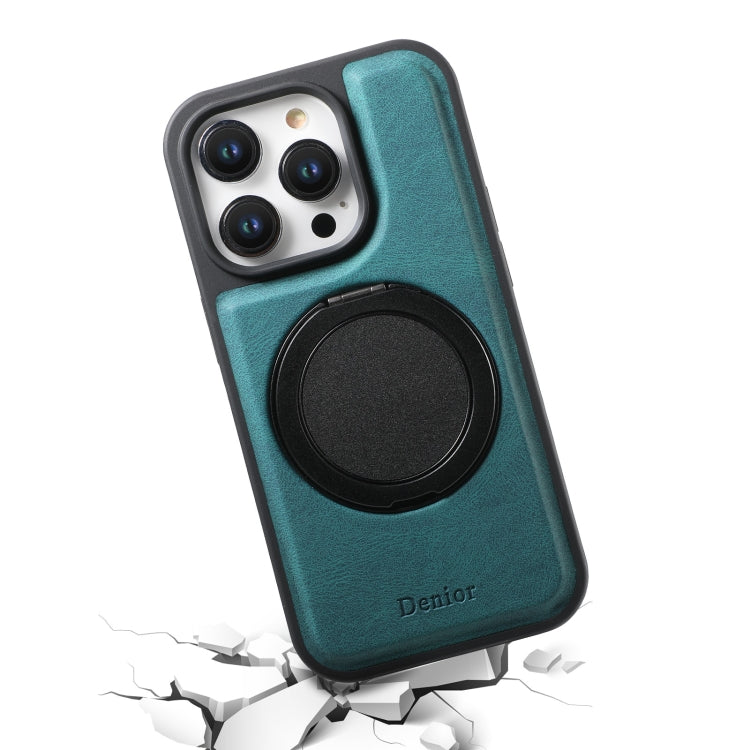 For iPhone 16 Pro Max Denior A14 Skin Feel Rotating Holder MagSafe Phone Case(Blue) - free shipping - PMC TechLife - Order now!