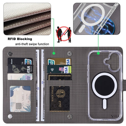 For Samsung Galaxy S24 Ultra 5G ViLi GHA-C Series RFID MagSafe Magnetic Flip Leather Phone Case(Grey) - Galaxy S24 Ultra 5G Cases by ViLi | Online Shopping South Africa | PMC Jewellery | Buy Now Pay Later Mobicred