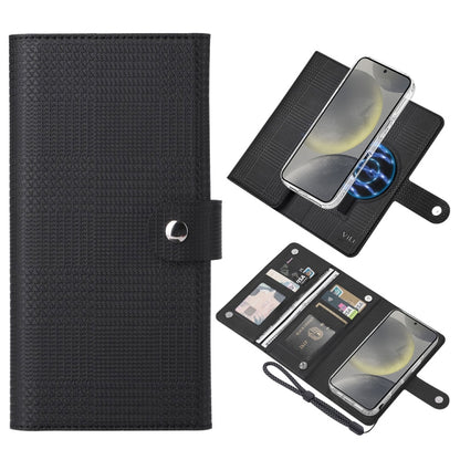 For Samsung Galaxy S24+ 5G ViLi GHA-C Series RFID MagSafe Magnetic Flip Leather Phone Case(Black) - Galaxy S24+ 5G Cases by ViLi | Online Shopping South Africa | PMC Jewellery | Buy Now Pay Later Mobicred