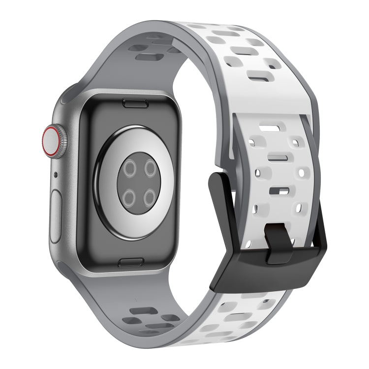 For Apple Watch Ultra 2 49mm Meteorite Two-color Silicone Watch Band(Grey White) - free shipping - PMc TechLife - Order now!