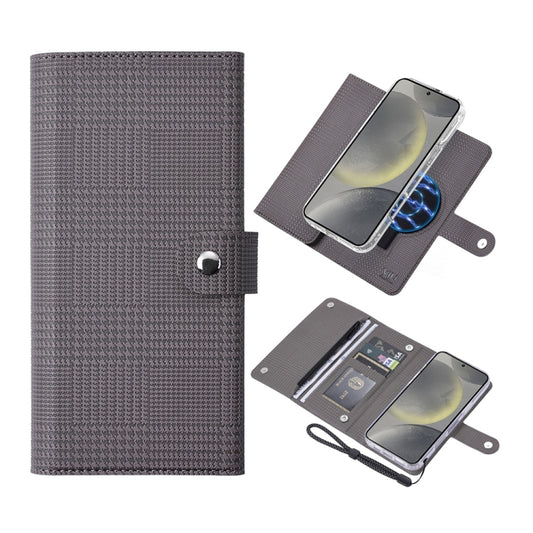 For Samsung Galaxy S24+ 5G ViLi GHB-C Series RFID MagSafe Magnetic Flip Leather Phone Case(Grey) - Galaxy S24+ 5G Cases by ViLi | Online Shopping South Africa | PMC Jewellery | Buy Now Pay Later Mobicred