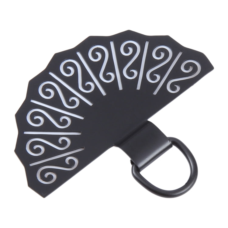 Fan-shaped Metal Mobile Phone Lanyard Fixing Gasket(Black) - Lanyards & Wrist Straps by PMc TechLife | Online Shopping South Africa | PMc TechLife | Buy Now Pay Later Mobicred
