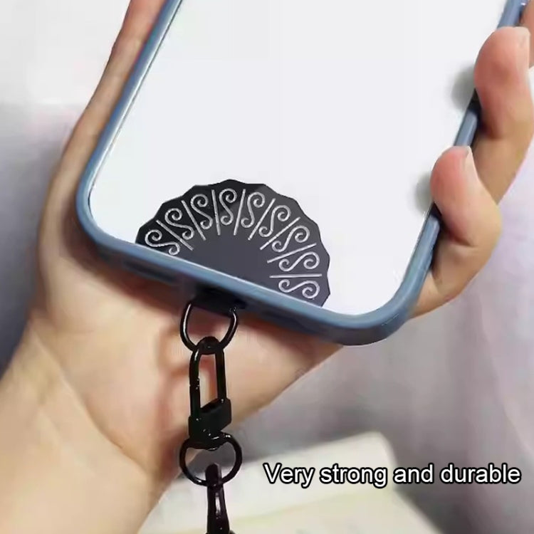 Fan-shaped Metal Mobile Phone Lanyard Fixing Gasket(Silver) - free shipping - PMc TechLife - Order now!