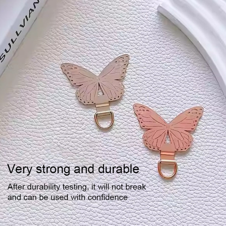 Butterfly Metal Mobile Phone Lanyard Fixing Gasket(Gold) - free shipping - PMc TechLife - Order now!