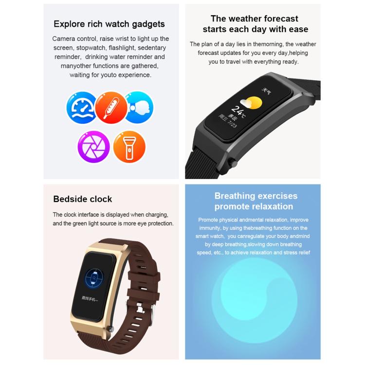 B7 Pro 1.5 inch 2 in 1 Bluetooth Earphone Silicone Strap Smart Watch, Support Heart Rate / Sleep Monitoring(Black) - free shipping - PMC TechLife - Order now!