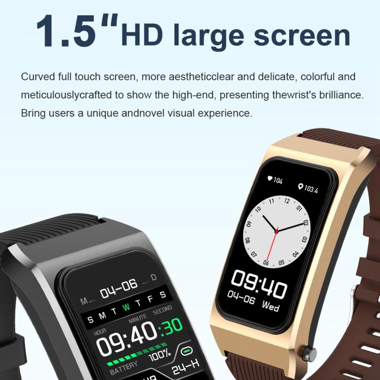 B7 Pro 1.5 inch 2 in 1 Bluetooth Earphone Silicone Strap Smart Watch, Support Heart Rate / Sleep Monitoring(Black) - free shipping - PMC TechLife - Order now!