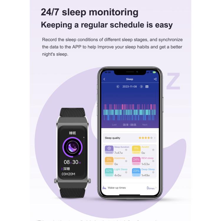 B7 Pro 1.5 inch 2 in 1 Bluetooth Earphone Silicone Strap Smart Watch, Support Heart Rate / Sleep Monitoring(Black) - free shipping - PMC TechLife - Order now!