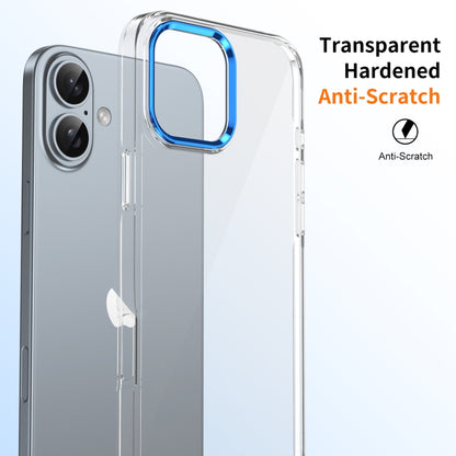 For iPhone 16 Ice Feel HD Transparent PC Full Coverage Phone Case(Blue) - iPhone 16 Cases by PMC Jewellery | Online Shopping South Africa | PMC Jewellery | Buy Now Pay Later Mobicred