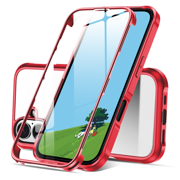 For iPhone 16 Plus Double-sided Plastic Glass Phone Protective Case(Red) - iPhone 16 Plus Cases by PMC TechLife | Online Shopping South Africa | PMC TechLife | Buy Now Pay Later Mobicred