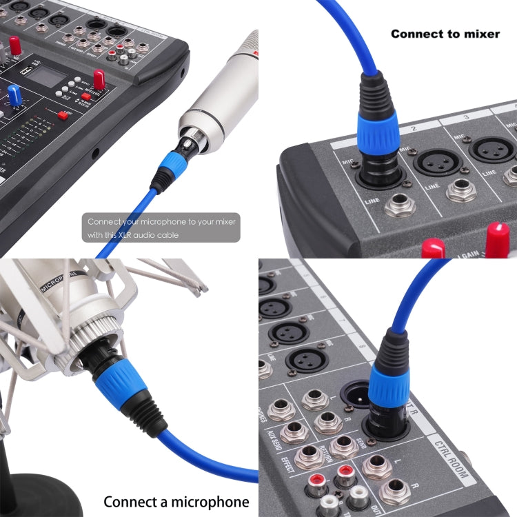 6 Color / Set JC1015 XLR 3pin Male to Female Audio Cable, Length:1.8m - Microphone Audio Cable & Connector by PMC Jewellery | Online Shopping South Africa | PMC Jewellery | Buy Now Pay Later Mobicred