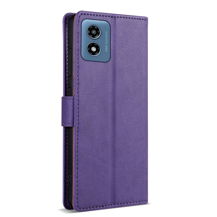 For Motorola Moto G Play 2024 N.BEKUS CSJ-P1 Solid Color Leather Phone Case(Purple) - Motorola Cases by N.BEKUS | Online Shopping South Africa | PMC Jewellery | Buy Now Pay Later Mobicred