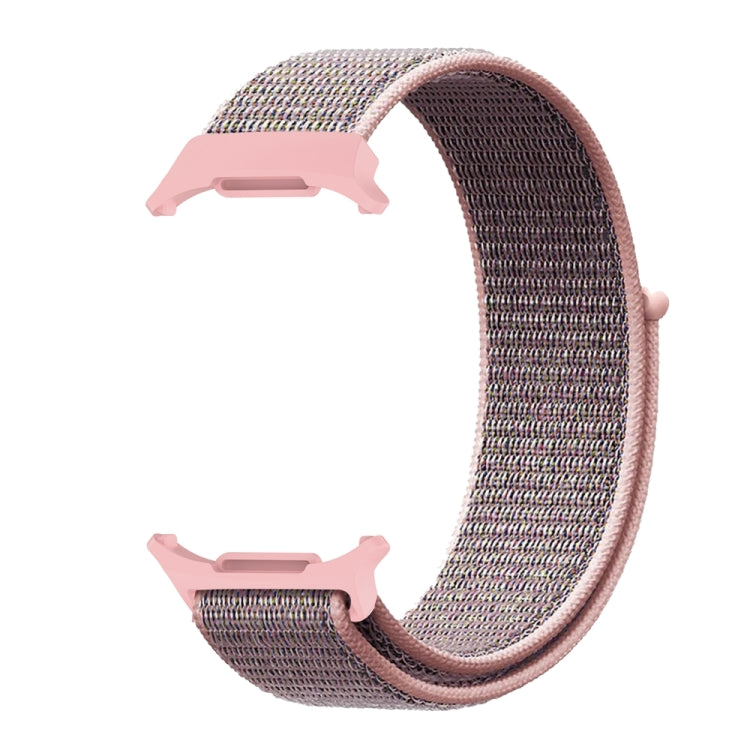 For Samsung Galaxy Watch Ultra 47mm Plastic Connector Nylon Loop Watch Band(Pink Sand) - Watch Bands by PMC Jewellery | Online Shopping South Africa | PMC Jewellery | Buy Now Pay Later Mobicred