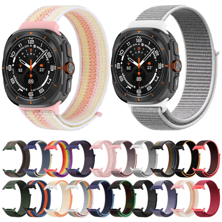 For Samsung Galaxy Watch Ultra 47mm Plastic Connector Nylon Loop Watch Band(Dark Navy Bblue) - Watch Bands by PMC Jewellery | Online Shopping South Africa | PMC Jewellery | Buy Now Pay Later Mobicred