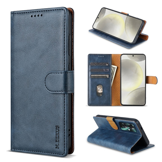 For OPPO Reno11 F 5G N.BEKUS CSJ-P1 Solid Color Leather Phone Case(Blue) - OPPO Cases by N.BEKUS | Online Shopping South Africa | PMC Jewellery | Buy Now Pay Later Mobicred