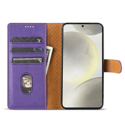 For Samsung Galaxy S24+ 5G N.BEKUS CSJ-P1 Solid Color Leather Phone Case(Purple) - Galaxy S24+ 5G Cases by N.BEKUS | Online Shopping South Africa | PMC Jewellery | Buy Now Pay Later Mobicred