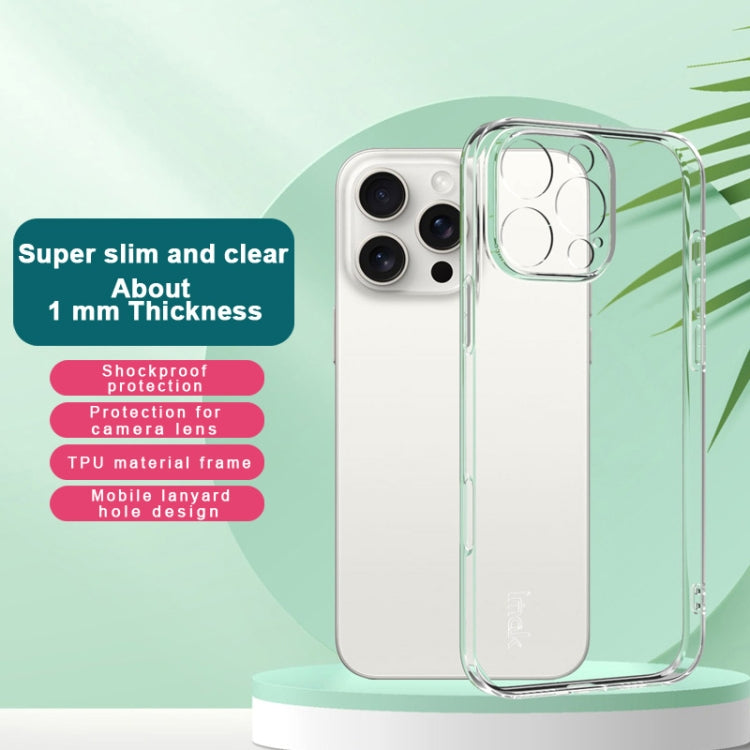 For iPhone 16 Pro Max IMAK UX-5 Series Transparent TPU Phone Case - iPhone 16 Pro Max Cases by imak | Online Shopping South Africa | PMC TechLife | Buy Now Pay Later Mobicred