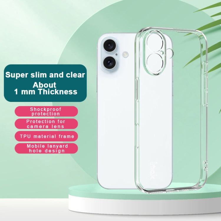 For iPhone 16 IMAK UX-5 Series Transparent TPU Phone Case - iPhone 16 Cases by imak | Online Shopping South Africa | PMC TechLife | Buy Now Pay Later Mobicred