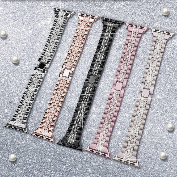 For Apple Watch SE 2023 44mm Bling Diamond Chain Metal Watch Band(Silver) - free shipping - PMc TechLife - Order now!