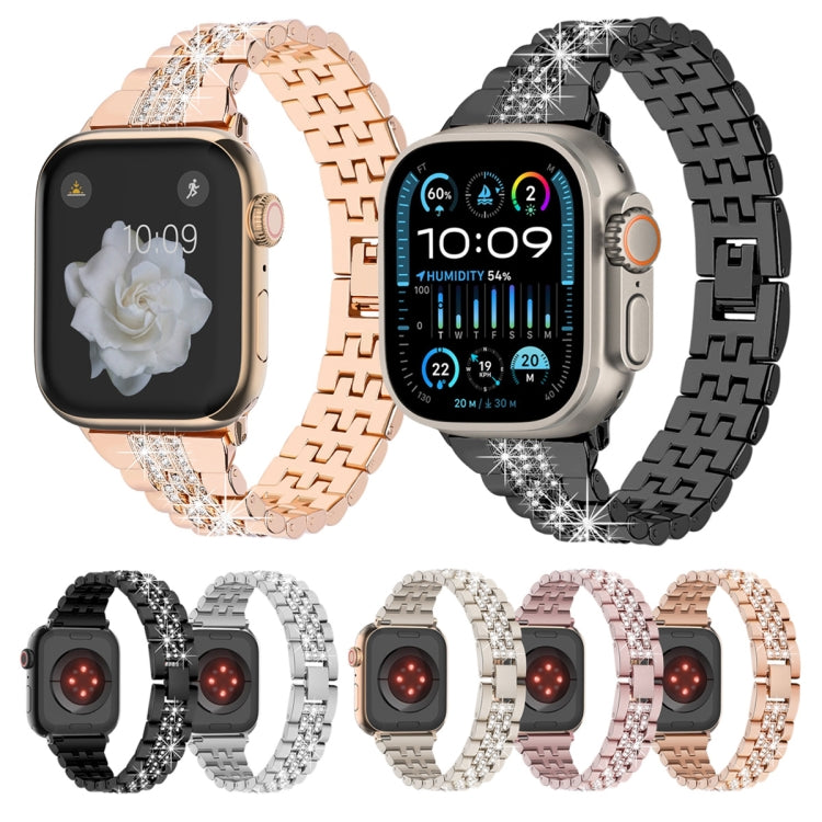 For Apple Watch SE 2023 44mm Bling Diamond Chain Metal Watch Band(Silver) - free shipping - PMc TechLife - Order now!