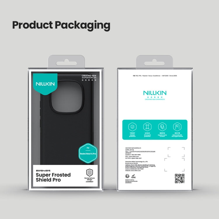 For Redmi Note 14 Pro 5G NILLKIN Frosted Shield Pro PC + TPU Phone Case(Black) - free shipping - PMC Jewellery - Order now!
