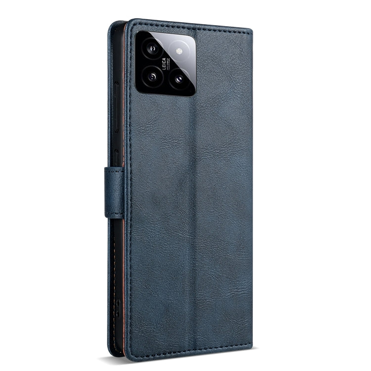 For Xiaomi 14 N.BEKUS CSJ-P1 Solid Color Leather Phone Case(Blue) - 14 Cases by N.BEKUS | Online Shopping South Africa | PMC Jewellery | Buy Now Pay Later Mobicred