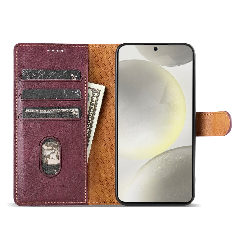 For Xiaomi 14 Ultra N.BEKUS CSJ-P1 Solid Color Leather Phone Case(Wine Red) - 14 Ultra Cases by N.BEKUS | Online Shopping South Africa | PMC Jewellery | Buy Now Pay Later Mobicred