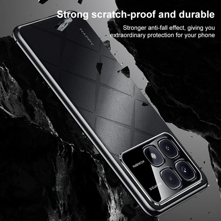 For Redmi K70 / K70 Pro Plain Leather PC Phone Case(Brown) - Xiaomi Cases by PMC Jewellery | Online Shopping South Africa | PMC Jewellery | Buy Now Pay Later Mobicred