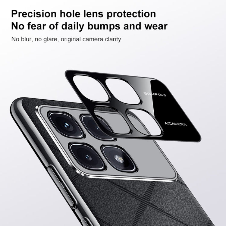 For Redmi K70 / K70 Pro Plain Leather PC Phone Case(Brown) - Xiaomi Cases by PMC Jewellery | Online Shopping South Africa | PMC Jewellery | Buy Now Pay Later Mobicred