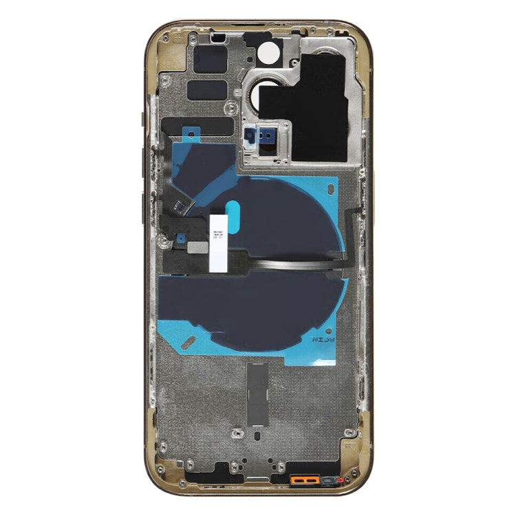 For iPhone 14 Pro Battery Back Cover with Power + Volume Flex Cable + Wireless Charging Module, Version:US Version(Gold) - free shipping - PMC Jewellery - Order now!