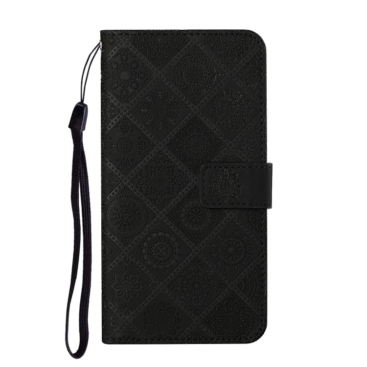 For Samsung Galaxy S25 5G Ethnic Style Embossed Pattern Leather Phone Case(Black) - Galaxy S25 5G Cases by PMC Jewellery | Online Shopping South Africa | PMC Jewellery | Buy Now Pay Later Mobicred