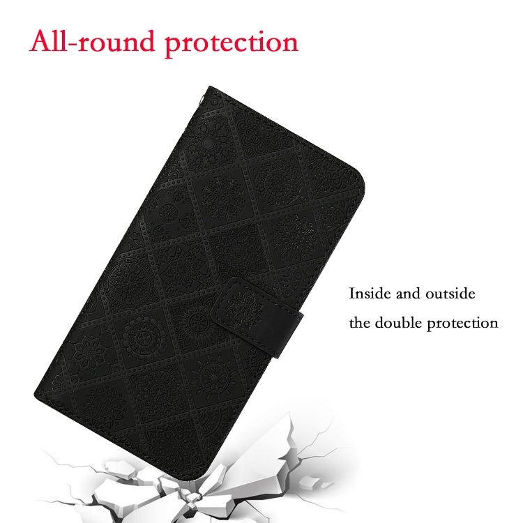 For Samsung Galaxy S25 Ultra 5G Ethnic Style Embossed Pattern Leather Phone Case(Black) - Galaxy S25 Ultra 5G Cases by PMC Jewellery | Online Shopping South Africa | PMC Jewellery | Buy Now Pay Later Mobicred