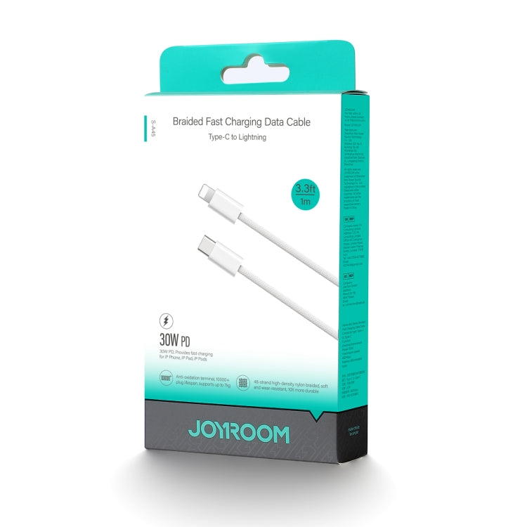 JOYROOM S-A45 30W USB-C / Type-C to 8 Pin Fast Charge Data Cable, Length: 1m(White) - 2 in 1 Cable by JOYROOM | Online Shopping South Africa | PMC Jewellery | Buy Now Pay Later Mobicred