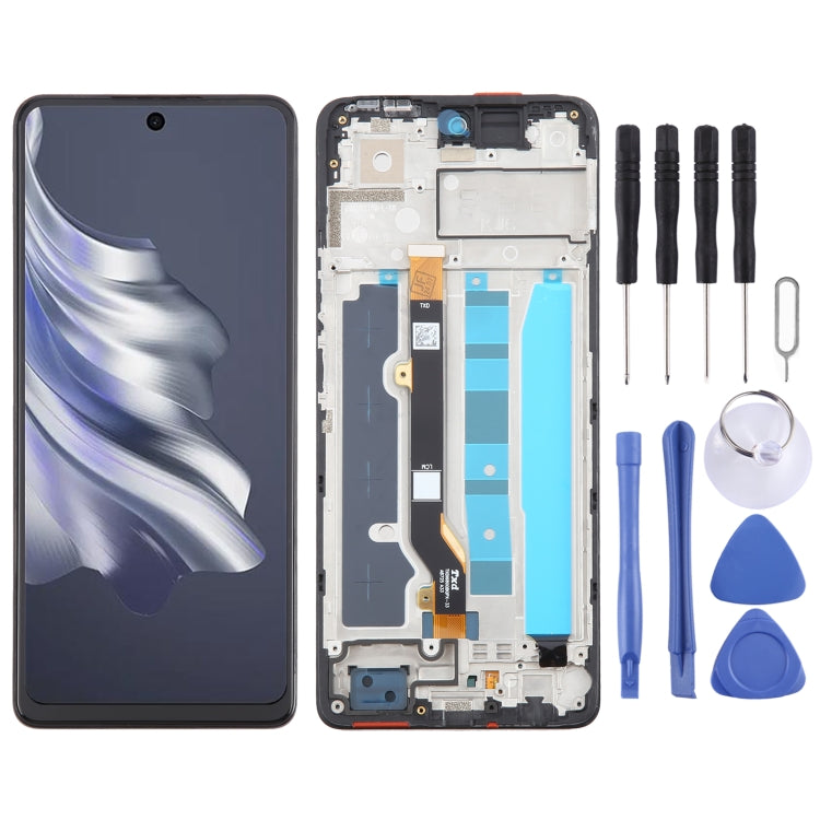For Tecno Spark 20 Pro 4G KJ6 OEM LCD Screen Digitizer Full Assembly With Frame - free shipping - PMC Jewellery - Order now!