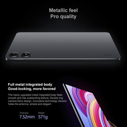 Xiaomi Redmi Pad Pro 12.1 inch Tablet PC Global, 8GB+256GB, HyperOS Qualcomm Snapdragon 7s Gen2 Octa Core, 10000mAh Battery(Black) - Other by Xiaomi | Online Shopping South Africa | PMC Jewellery | Buy Now Pay Later Mobicred