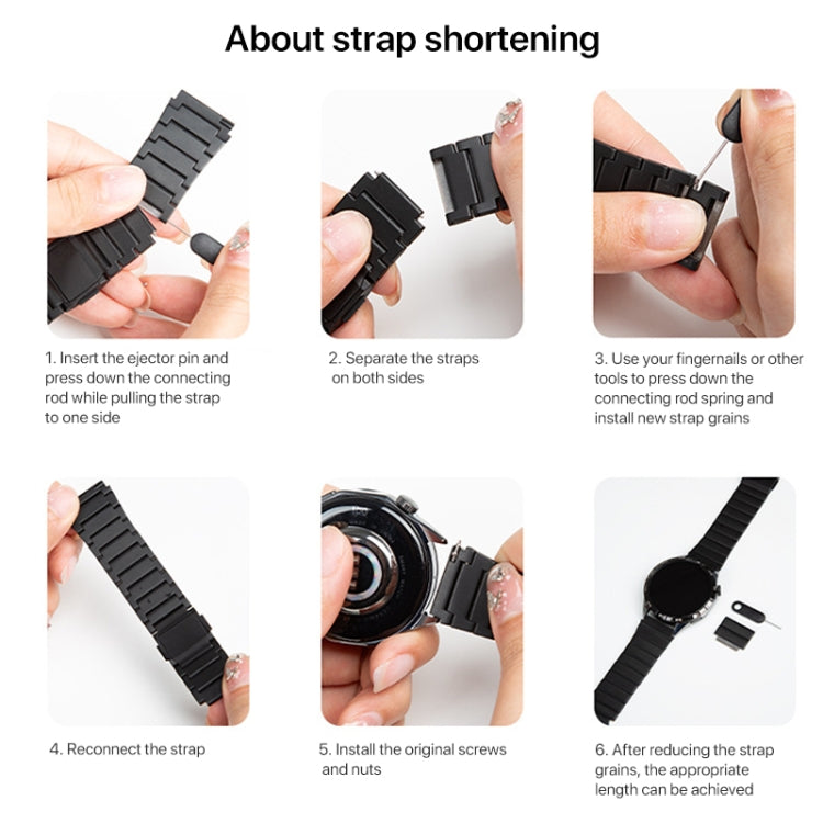 22mm One-bead Bamboo Magnetic Buckle Pure Titanium Watch Band(Titanium Gold) - free shipping - PMC TechLife - Order now!